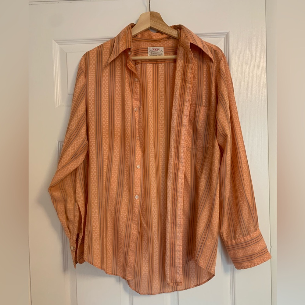 Vintage BBD Brand Traditionals Peach Button down